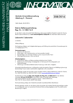 information - Zentrale Universit&auml;tsverwaltung - Martin