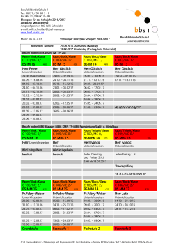 Blockplan Metall 2003/2004 - Berufsbildenden Schule 1 Mainz