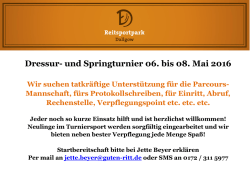 Helferaufruf - Reitsport Dallgow GmbH