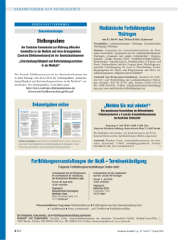 Stellungnahme - Deutsches Ärzteblatt