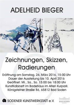 adelheid bieger - in der SODENER KUNSTWERKSTATT eV!