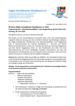 Ausschreibung Musikantenwallfahrt - (ASM)
