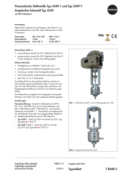Typenblatt T 8048-2 Pneumatische Stellventile Typ 3349
