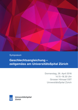 Programm - UniversitätsSpital Zürich