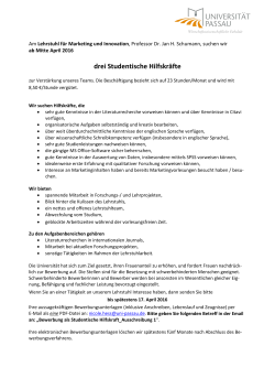 Lehrstuhl für Marketing und Innovation I