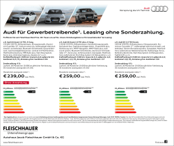 Audi für Gewerbetreibende3. Leasing ohne Sonderzahlung.