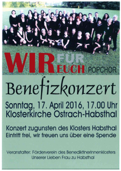 Flyer zum Benefizkonzert