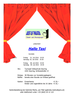 Hallo Taxi - Best of Theater