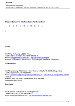 Liste der Schulen im Schulamtsbezirk F&uuml;rstenfeldbruck
