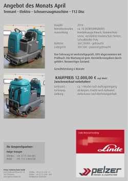 Angebot des Monats April - Pelzer Fördertechnik GmbH