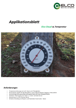 Applikationsblatt - Elco Industrie Automation GmbH
