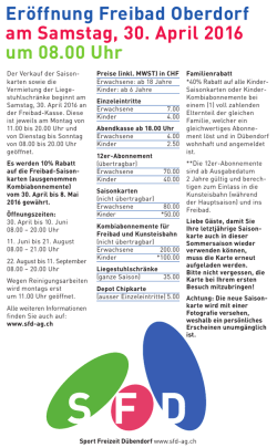 Inserat Er&ouml;ffnung
