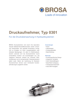 Druckaufnehmer Datenblatt