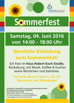 Sommerfest Haus Robert-Koch-Straße am 04.06.2016