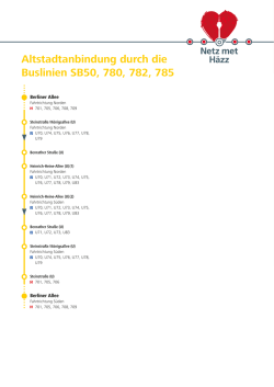 Haltestellenplan mit Umsteigem&ouml;glichkeiten
