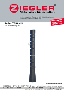Poller TARANIS - Das ZIEGLER Handbuch zeigt alles auf einen Blick