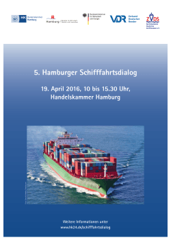 Programm 5. Hamburger Schifffahrtsdialog