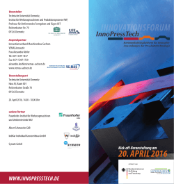 Einladungsflyer - Innovationsverbund Maschinenbau Sachsen