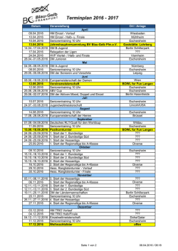 Terminplan 2016 - 2017 - BV Blau