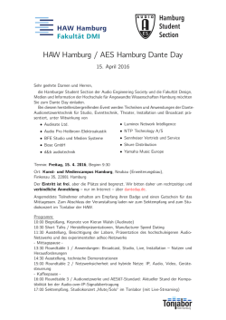 HAW Hamburg / AES Hamburg Dante Day