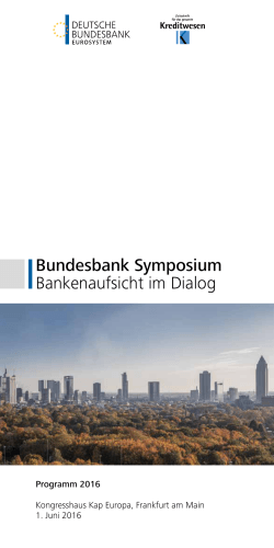 Bundesbank Symposium - Programm 2016