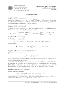 Blatt 1 - Fachbereich Mathematik
