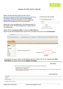 Abgabe der BAC-Arbeit in Moodle