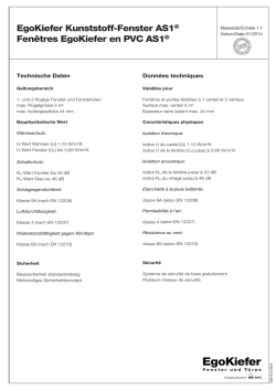 EgoKiefer Kunststoff-Fenster AS1 Fen&ecirc;tres EgoKiefer en PVC AS1