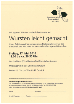 Infoblatt - Quartierverein &Auml;usseres Lind