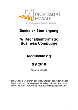 Modulkatalog - Universität Passau