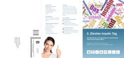 3. Zürcher Insulin Tag - UniversitätsSpital Zürich