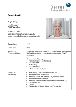 Profil Birgit Siegle - Berres
