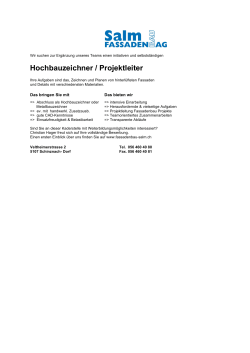 Hochbauzeichner / Projektleiter