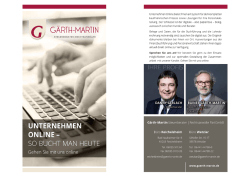 Flyer_Unternehmen Online - Gärth