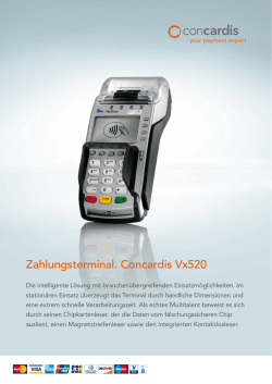 Zahlungsterminal. Concardis Vx520