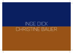 inge dick christine bauer - Kunstforum Salzkammergut