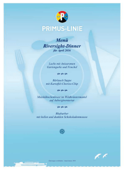 Menü Riversight-Dinner April 2016 - Primus