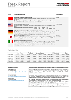 Aktueller Forex Report