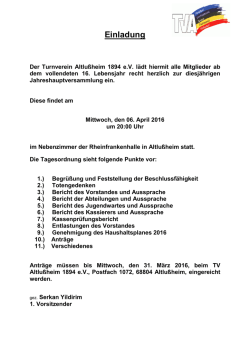 Einladung - TV