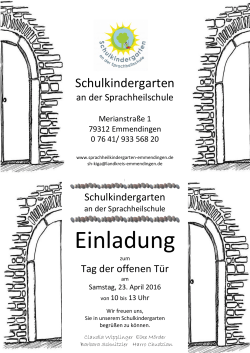 Einladung - Sprachheilschule Emmendingen