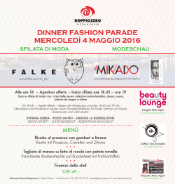 Dinner Fashion Parade - Ristorante Doppiozero