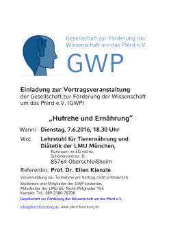 Einladung__GWP SS2016 - Lehrstuhl für Tierernährung und Diätetik