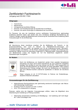 Zertifizierte/r Fachtrainer/in