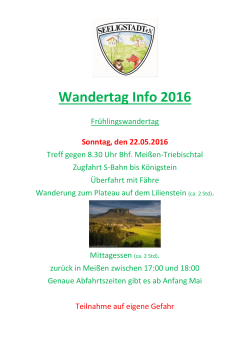 Wandertag Info 2016