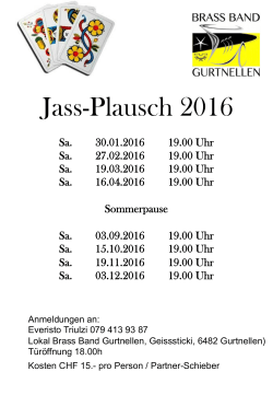 Jass-Plausch 2016