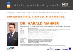 DR. HARALD MAHRER