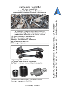 Querlenker Reparatur