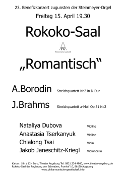 Rokoko-Saal „Romantisch“ - Theaterfreunde Augsburg