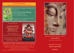 Aktuelles Programm - Buddhistisches Zentrum Stuttgart Sumati Kirti