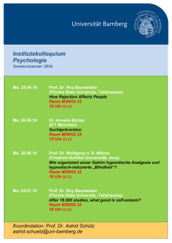 Institutskolloquium Psychologie